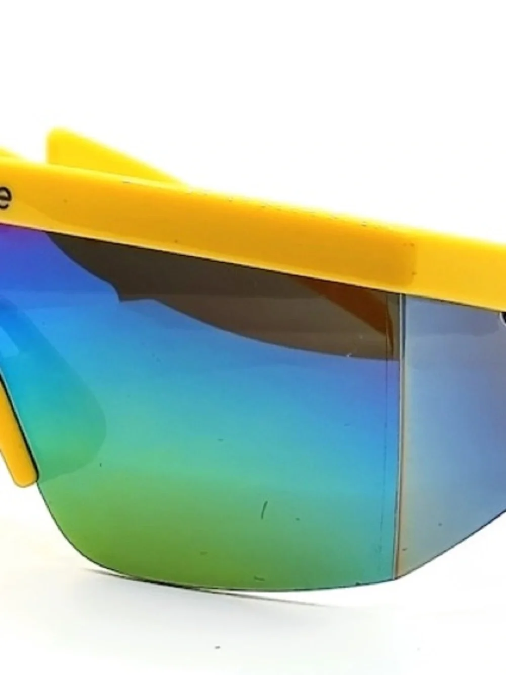 Bumble Yellow Shield Sunglasses for Men - Yellow Frame, Mirrored Lens - Picture 3 of 8
